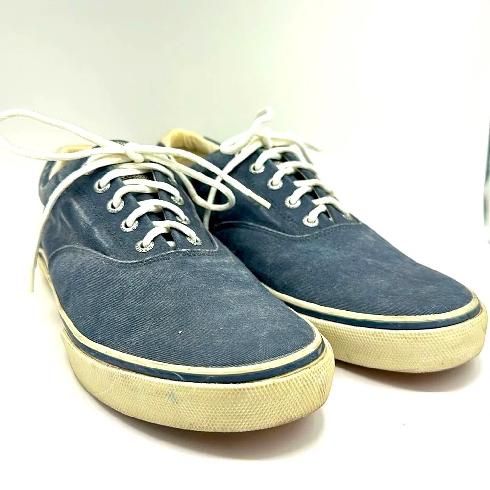 Sperry Top Sider Shoes Mens 11M Halyard CVO Sneakers 1772905 Blue Canvas Lace Up